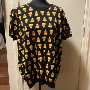 Short Sleeve Candy Corn Sweater